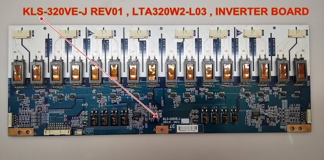 KLS-320VE-J REV01 , LTA320W2-L03 , INVERTER BOARD parça