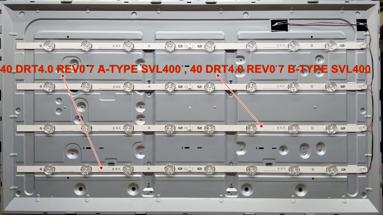 40MB27HM-P LED BAR,40 DRT4.0 REV0 7 A-TYPE SVL400 , 40 DRT4. parça