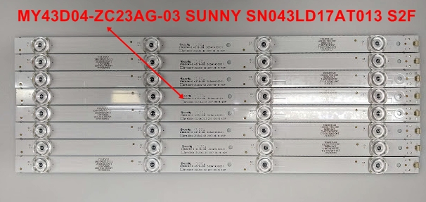 MY43D04-ZC23AG-03 SUNNY SN043LD17AT013 S2F LED BAR parça